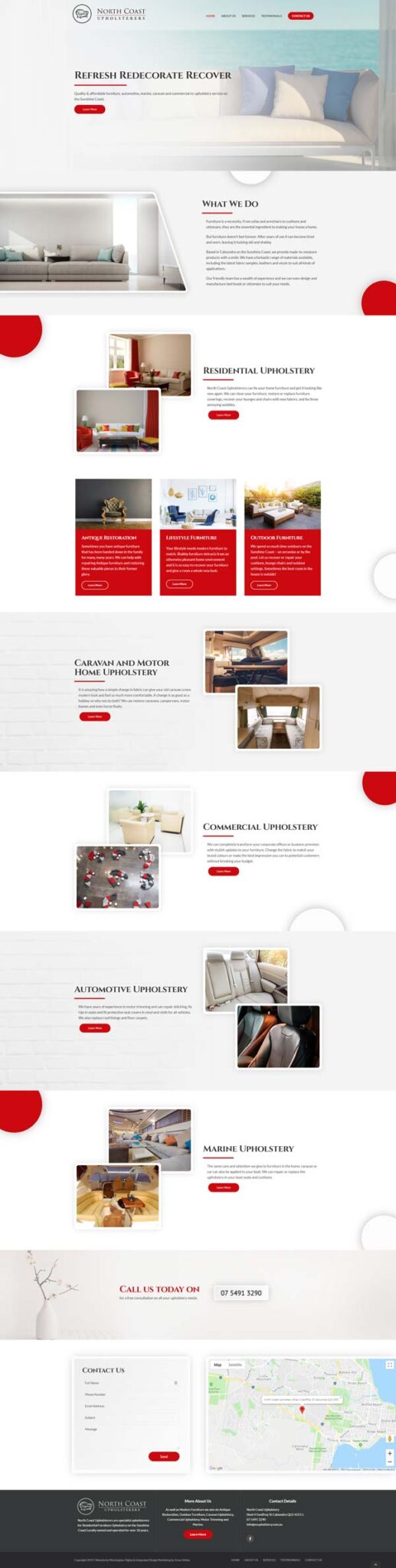 Ncu Full About North Coast Upholstery Website Design Company